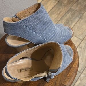 Paul Green Denim Blue Heeled Sandals